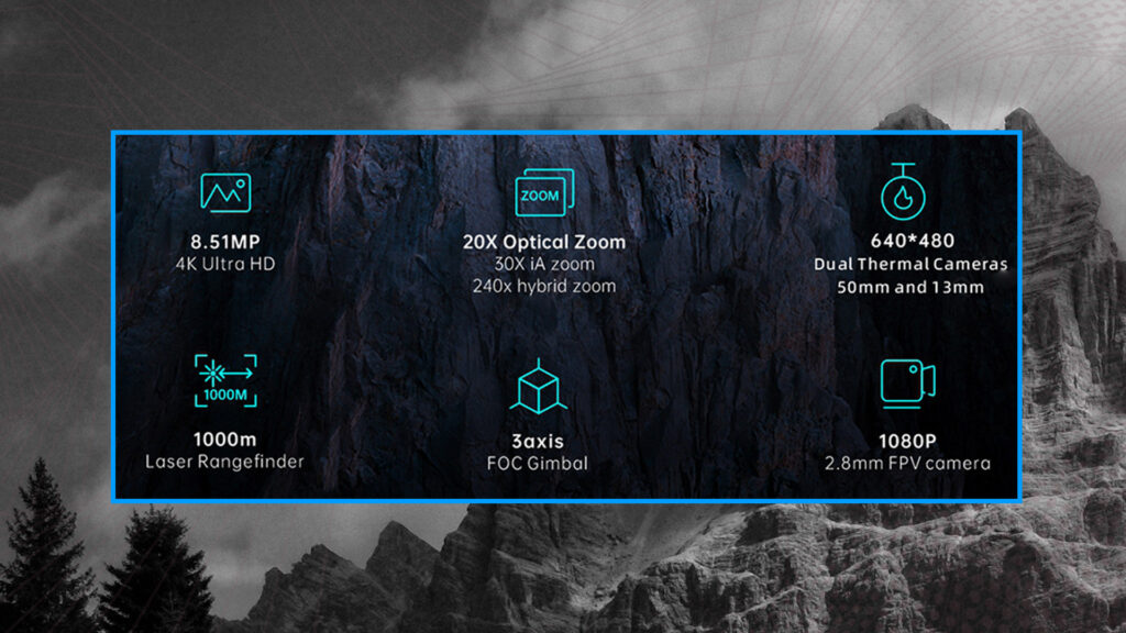 Specifications of h30n gimbal camera