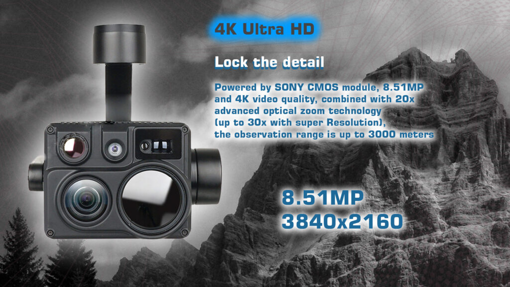 H30n gimbal camera 4k ultra hd specifications