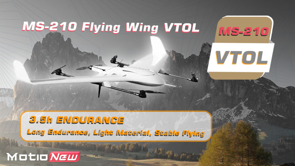 Ms-210 flying wing vtol drone