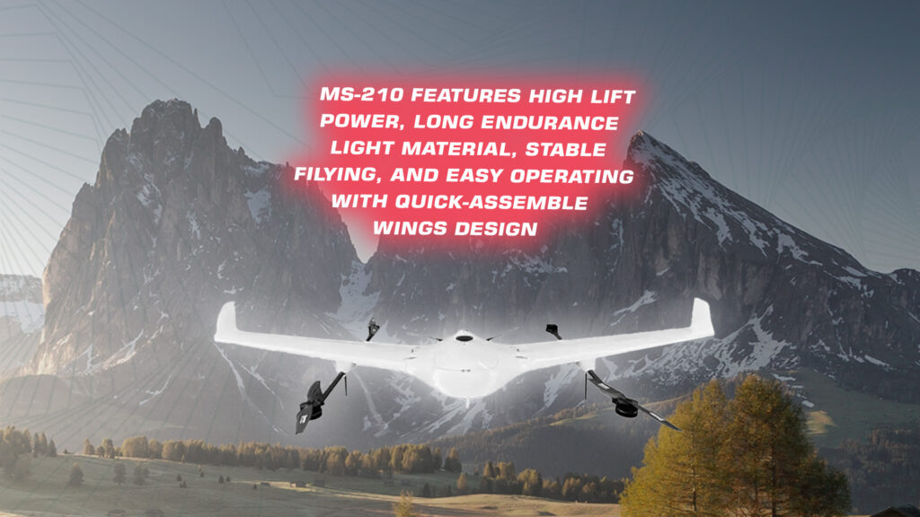 Ms 210 vtol. 2 - ms-210 flying wing vtol drone - motionew - 6