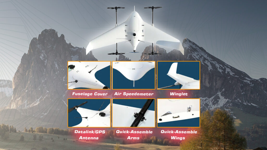 Ms 210 vtol. 3 - ms-210 flying wing vtol drone - motionew - 7