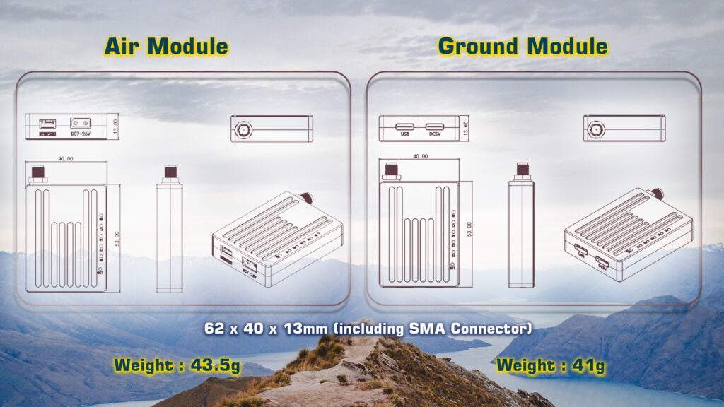 T900 mini datalink air module and ground module