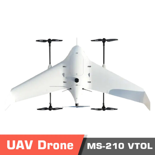 Ms210 1 - ms-210,ms-210 vtol,ms-210 flying wing vtol,flying wing,flying wing vtol drone,long endurance,fixedwing uav,cargo drone,wind resistance,detachable load,mapping drone,detachable payload,surveying drone,fixed-wing uav,heavy lift drone,vertical take-off,vertical landing,redundant sensors,four-axis,eight-propeller rotor,low temperature resistance - motionew - 17