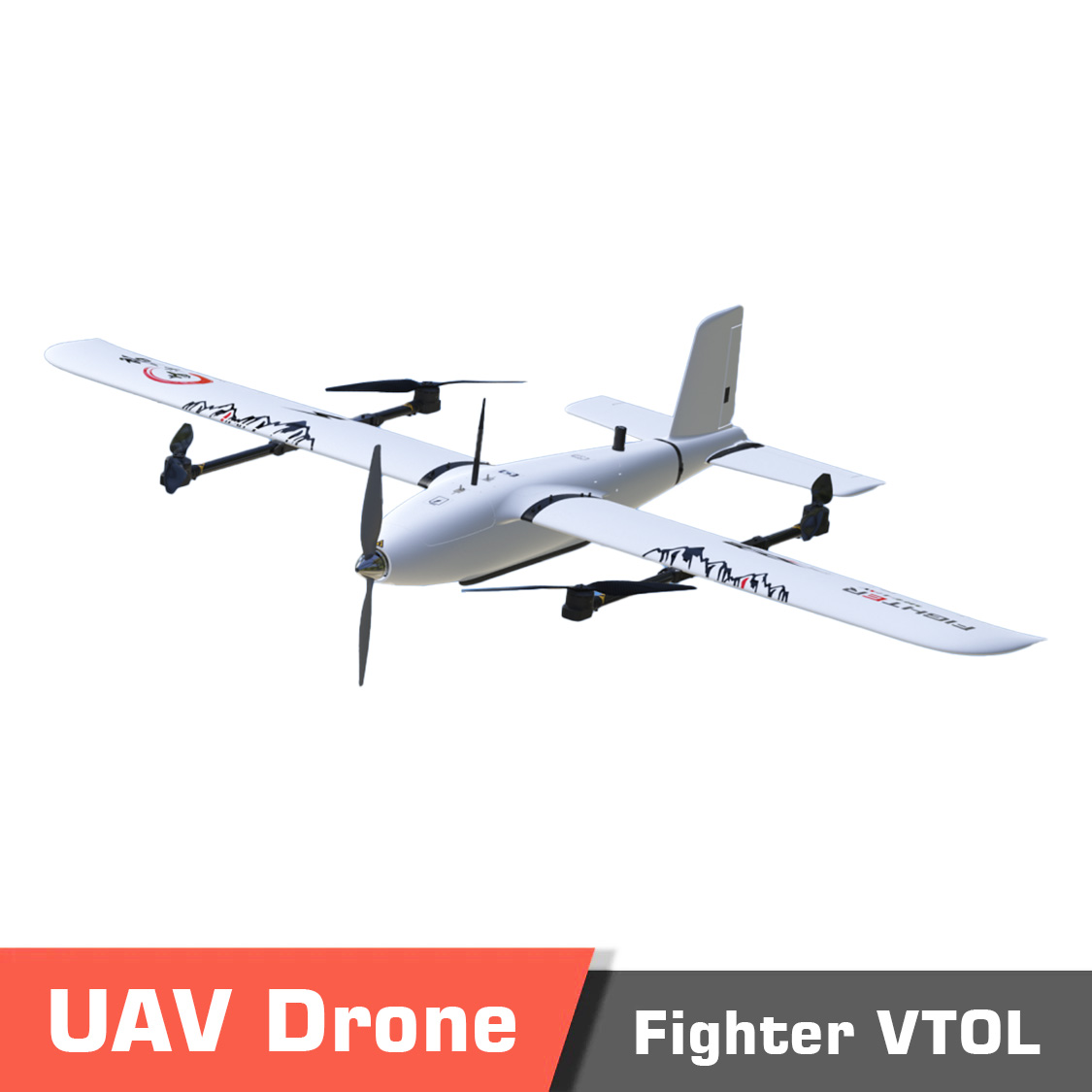 Fighter vtol temp. 2 - mfe fighter hand throw,mfe fighter,fighter hand-throw version,tool-less disassembly and assembly,long endurance,fixedwing uav,cargo drone,conventional aerodynamic drone,long-range aerial mapping platform,high-capacity vtol uav,precision agriculture drone,engineering survey uav,environmental monitoring platform,fixed-wing flight equipment,topographic mapping uav,drone for land surveying - motionew - 2