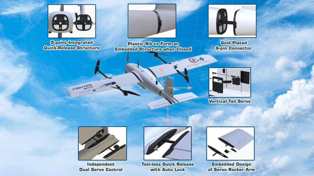 fighter vtol.6 - VTOL Drone - VTOL & Fixed wing Drone - MotioNew - 13