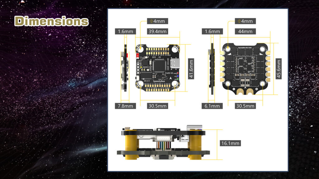 Speedybee f405. 12 - speedybee f405 v3, speedybee f405 v3 bls 50a 30x30 stack, autopilot, esc, f405, bec, pwm control - motionew - 20