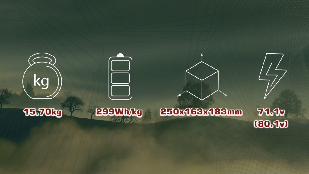 Battery 18s 66000mah general specifications