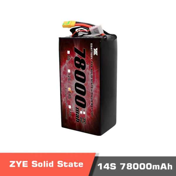 78000 14stemp.2 - ZYE Power Ultra HV Semi Solid-State Battery, Ultra HV Semi Solid-State Battery, 14S 78000mAh high voltage LiPo Battery, 14S 78000mAh HV LiPo Battery, Solid-state LiPo battery, lipo battery, drone battery, 14s battery, high energy density battery, UAV, drone, vtol, ZYE Power, ZYE power Battery - MotioNew - 3