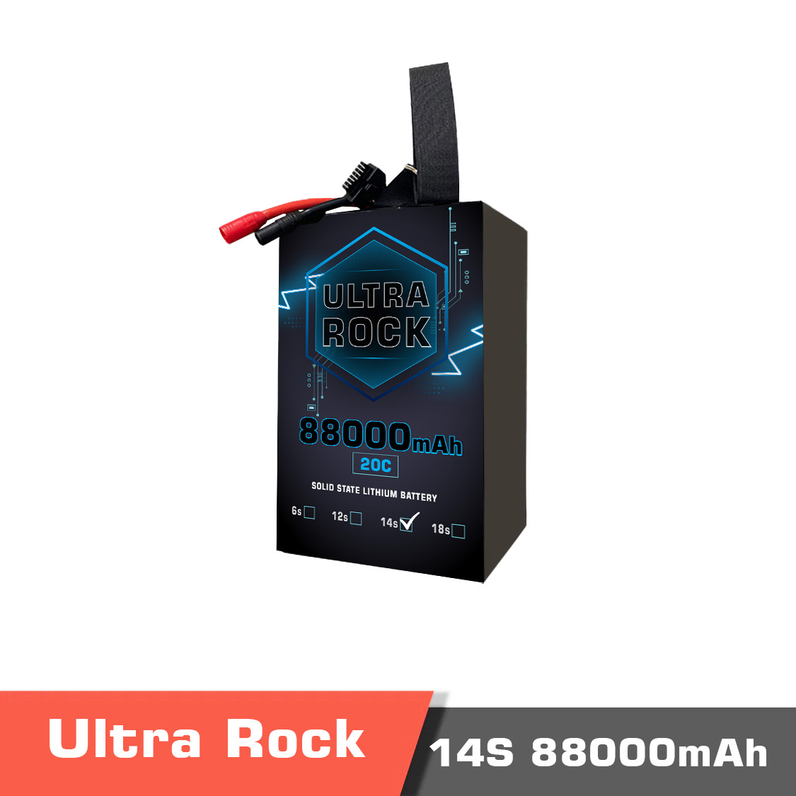 88000 14s temp - Ultra Rock Ultra HV Semi Solid-State Battery,Ultra HV Semi Solid-State Battery,6S 44000mAh high voltage LiPo Battery,6S 44000mAh HV LiPo Battery,Solid-state LiPo battery,lipo battery,drone battery,6s battery,high energy density battery,UAV,drone,vtol - MotioNew - 1