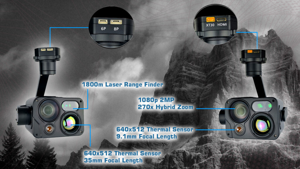 MGT30A 3 - MGT30A Gimbal Camera,Ethernet,Laser range finder,30X Optical Zoom,Professional 3-axis High-precise FOC Program,HDMI,3-Axis Stabilizer,Lightweight Gimbal Camera,UAV UGV USV RC Planes,Small Gimbal Camera,S.Bus / UART / UDP Control Signal Input Ports,S.Bus Control Signal Output Port,AI Smart Identify Tracking,High-precise FOC Program - MotioNew - 7