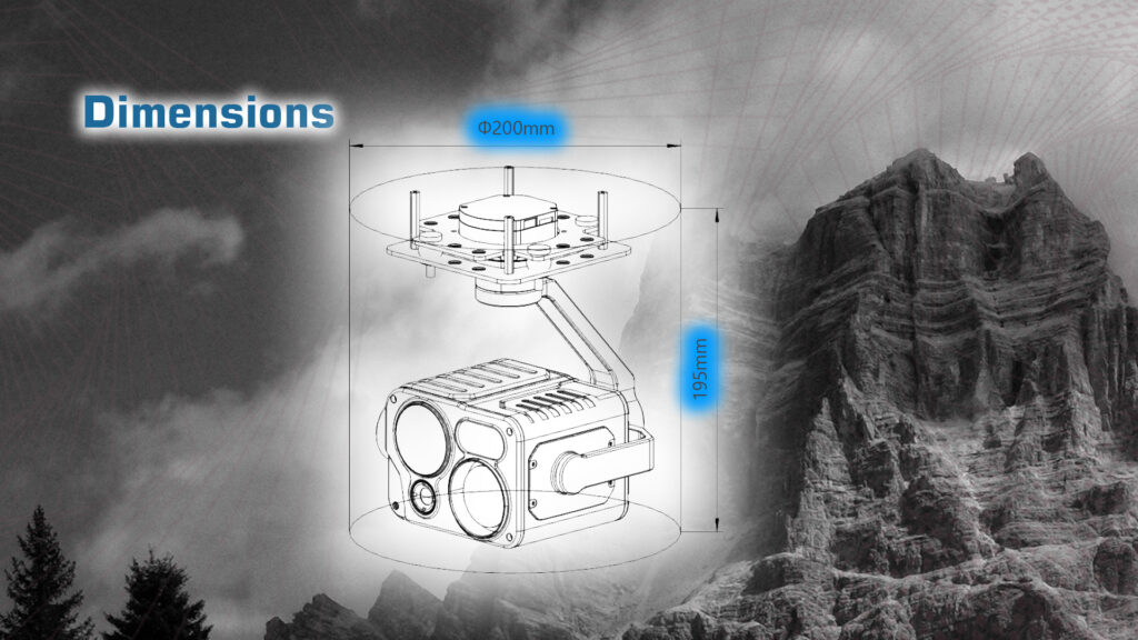 Mgt30c gimbal camera dimensions