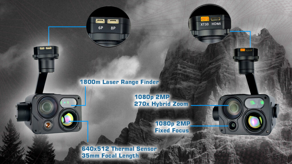 Mgt30c 3 - mgt30c gimbal camera,ethernet,laser range finder,30x optical zoom,professional 3-axis high-precise foc program,hdmi,ai smart identify tracking,lightweight gimbal camera,uav ugv usv rc planes,small gimbal camera,s. Bus / uart / udp control signal input ports,s. Bus control signal output port,3-axis stabilizer,high-precise foc program,dual eo sensor,three-axis stabilization - motionew - 7