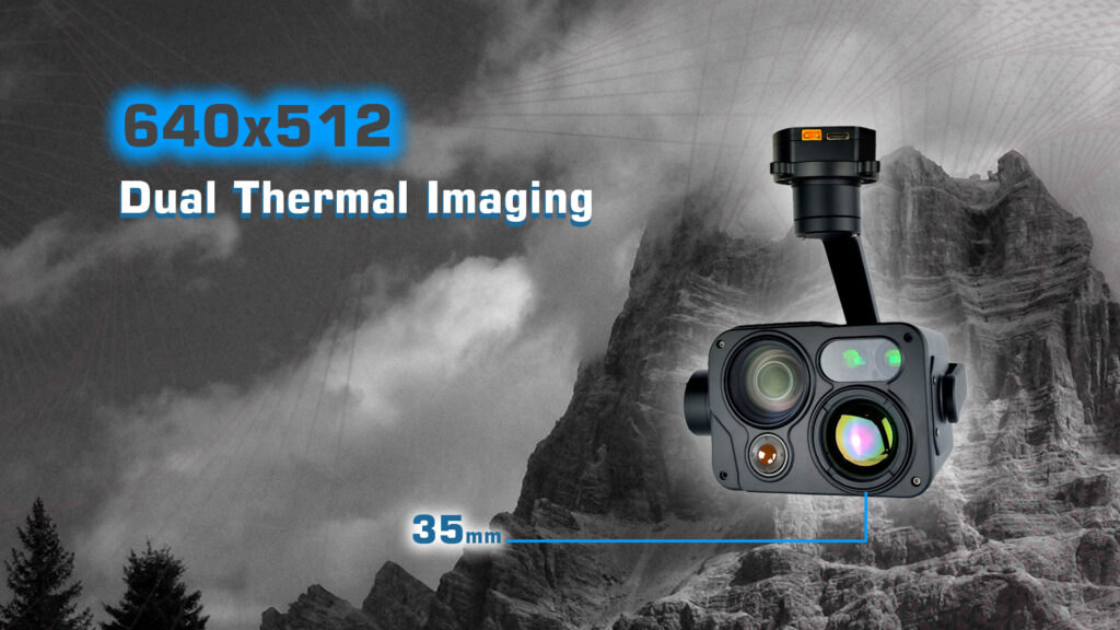 Dual thermal imaging of mgt30c gimbal camera (35mm)