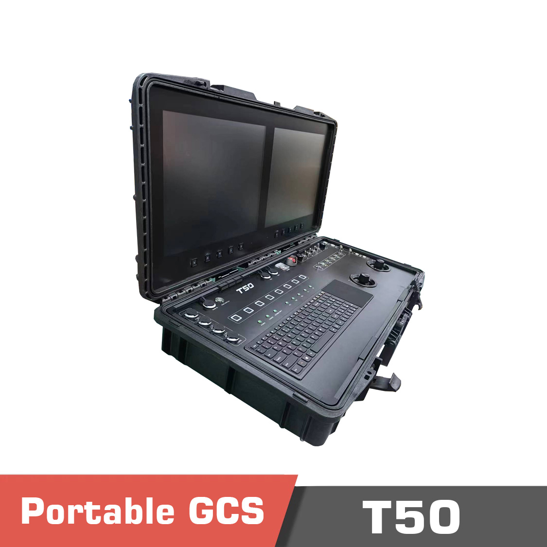 T50 temp. 1 - mn-gc50 gcs,handheld ground control station,ground control station,suitcase gcs,gcs,radio control,high brightness,high resolution,high brightness screen,1040nit brightness,1000nit brightness,video transmission,control system,data transmission,rc access,ideal for harsh environment,long-range,transparent transmission,lan port,multiple programming mode,remote control,various external input,dual screen,dual screen gcs - motionew - 2