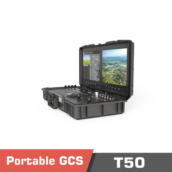 T50 temp. 5 - t50 gcs,handheld ground control station,ground control station,suitcase gcs,gcs,radio control,high brightness,high resolution,high brightness screen,1040nit brightness,1000nit brightness,video transmission,control system,data transmission,rc access,ideal for harsh environment,long-range,transparent transmission,lan port,multiple programming mode,remote control,various external input,dual screen,dual screen gcs - motionew - 7