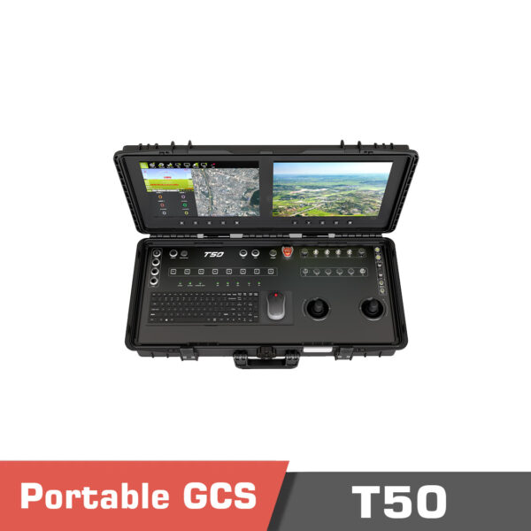 t50 temp.7 - T50 GCS,Handheld Ground Control Station,Ground Control Station,suitcase GCS,GCS,Radio Control,high brightness,high resolution,high brightness screen,1040nit brightness,1000nit brightness,Video Transmission,Control System,data transmission,RC access,ideal for harsh environment,long-range,transparent transmission,LAN port,multiple programming mode,remote control,Various external input,dual screen,dual screen gcs - MotioNew - 9