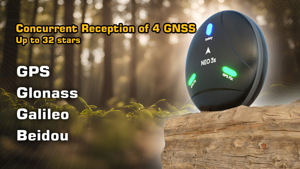 Concurrent reception of 4 gnss up to 32 stars of cuav neo 3x