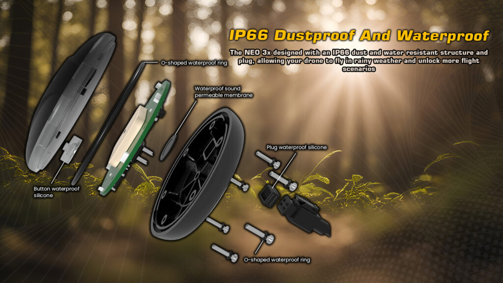 Cuav neo 3x ip66 dustproof and waterproof