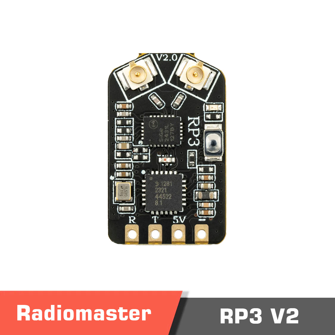 Radiomaster RP3 V2.temp1 - RadioMaster RP4TD,2.4GHz RC Control Receiver,ExpressLRS,ELRS,2.4GHz Radio Receiver,Nano receiver,ExpressLRS 2.4GHz receiver,Improved PCB design,Compact receiver,On-board SMT antenna,CRSF bus interface,RC control system upgrade,2.4GHz ISM Band RC Receiver,Heat dissipation capabilities,High-Performance RC Receiver,Impressive Range and Responsiveness Receiver,High refresh rate receiver,Reliable signal reception - MotioNew - 2