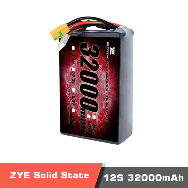 32000 12s.temp .2 - ZYE Power Ultra HV Semi Solid-State Battery,Ultra HV Semi Solid-State Battery,12S 32000mAh high voltage LiPo Battery,12S 32000mAh HV LiPo Battery,Solid-state LiPo battery,lipo battery,drone battery,14s battery,high energy density battery,UAV,drone,vtol,ZYE Power,ZYE power Battery - MotioNew - 3