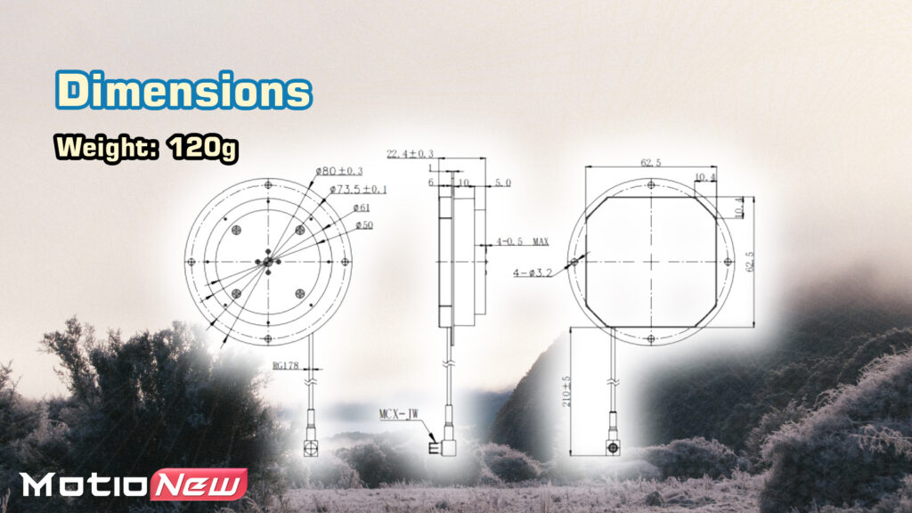 Beitian GPS Antenna BT208D01.6 - Beitian BT-208D01,GPS Antenna,GNSS positioning,gps uav,NEO 3x GNSS receiver,Drone navigation system,M9N receiver technology,CUAV,GNSS receiver - MotioNew - 8