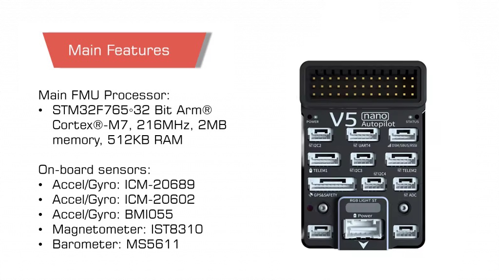 Pixhawk cuav v5 nano main features