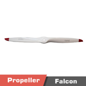 Falcon Gas Two Blade White/Red Tip Carbon Propeller