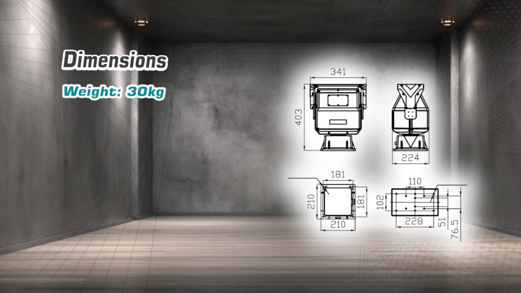 Pan tilt servo 50kg dimensions