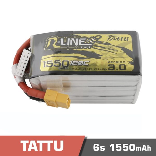 1550 6s rline3 120c - Battery Lipo 6S 120C Tattu R-line 3 1300&1550mAh - MotioNew - 11