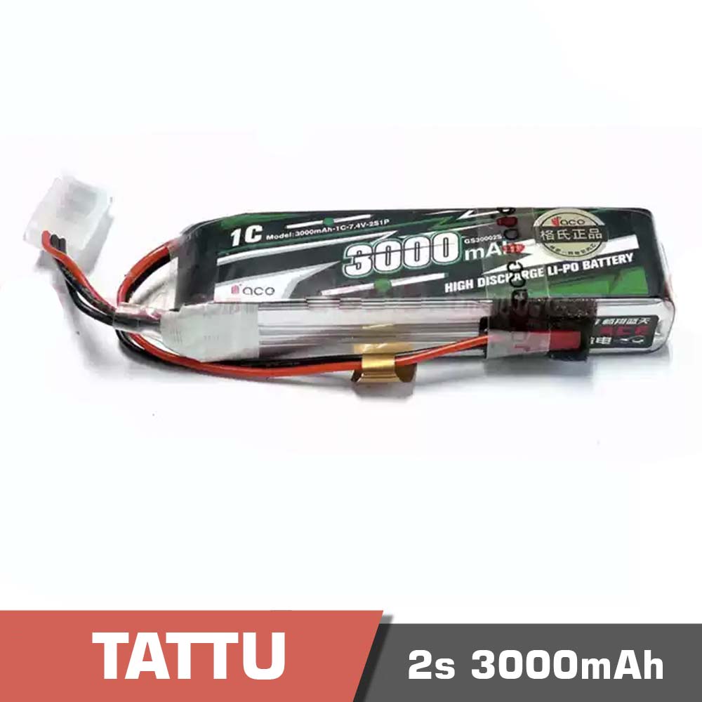 2s 3000 1c - battery lipo 2s 3600mah 1c tattu for futaba rc remote control - motionew - 2