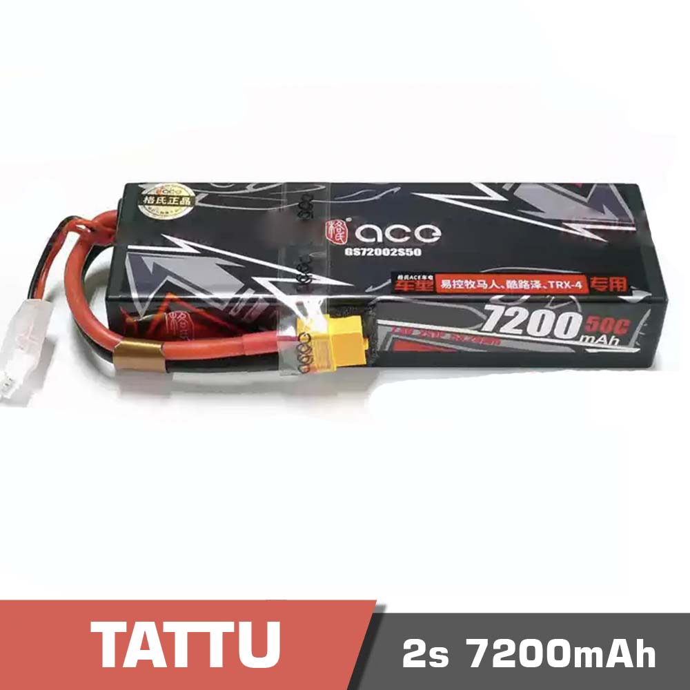 2s 7200 50c - battery lipo 2s 6800mah 50c tattu hard case t plug - motionew - 2