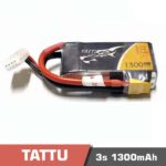3s 1300 75c - battery lipo 3s 1300mah 75c tattu - motionew - 4