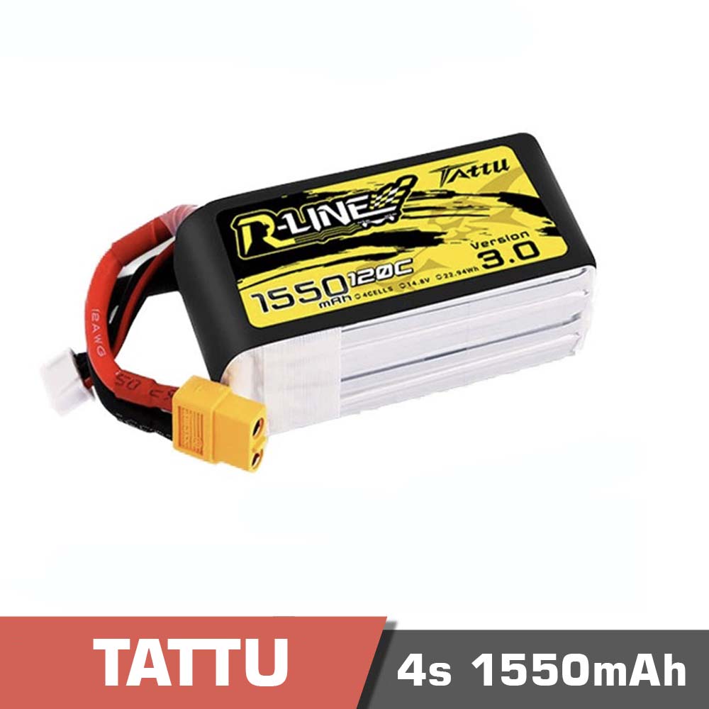 4s 1550 120c rline - battery lipo 4s 1550mah 100c tattu r-line high voltage (hv) - motionew - 1