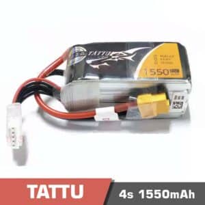 Battery Lipo 4s 1550mAh 75C Tattu for FPV Drone