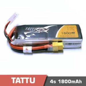 Battery Lipo 4s 1800mAh 75C Tattu for FPV Drone