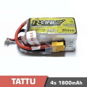 Battery Lipo 4s 1800mAh 95C Tattu R-Line for FPV Drone
