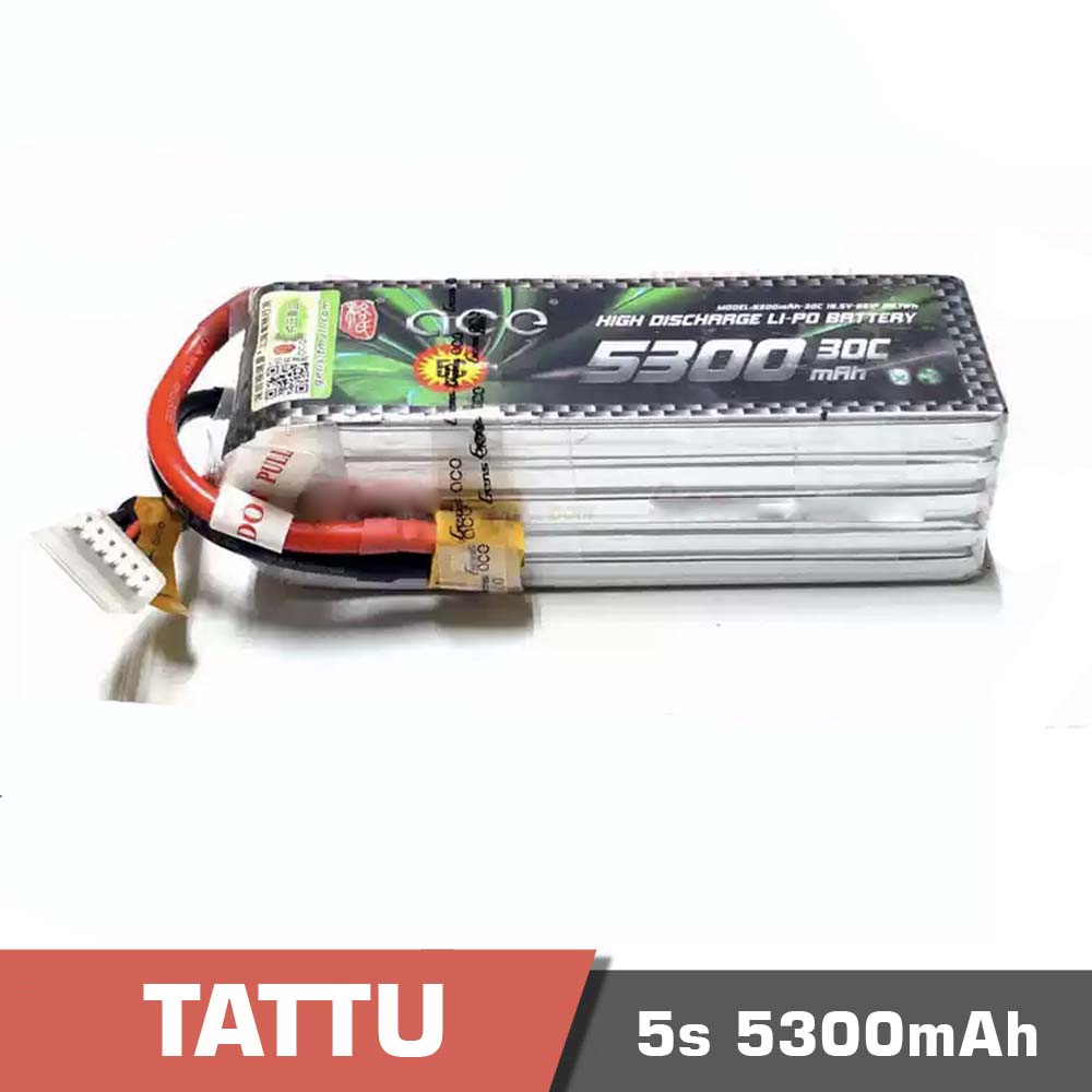 5s 5300 30c 2 - battery lipo 4s 5300mah 45c tattu - motionew - 2