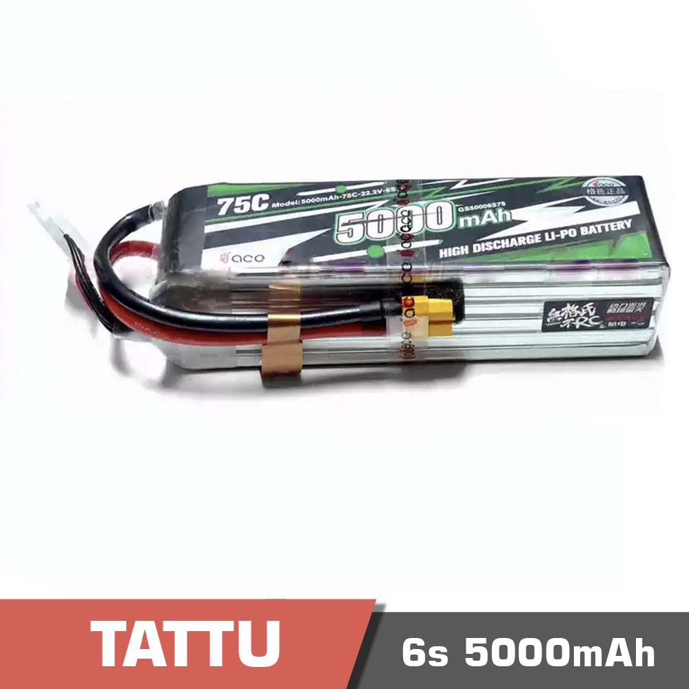 6s 5000 75c - battery lipo 6s 5000mah 45c tattu - motionew - 2