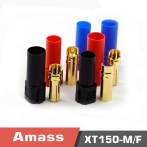 XT150-M/F Genuine Amass gold-plated plug 120A high current red black blue 6mm banana head pack of 5 pieces