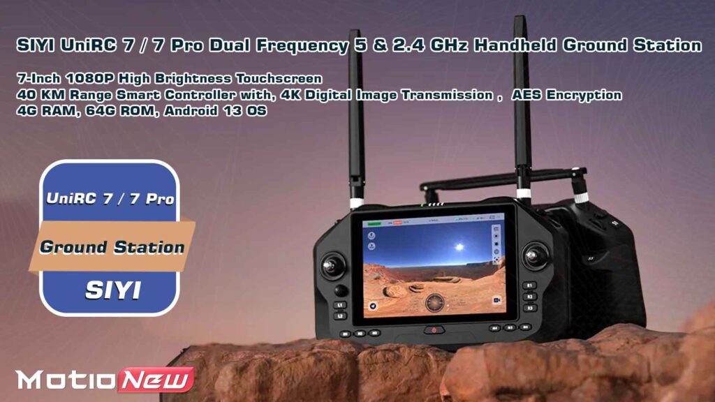 SIYI UniRC 7 / 7 Pro Dual Frequency 5 and 2.4 GHz Handheld Ground Station
