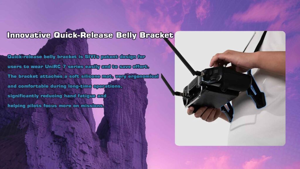 Innovative Quick-Release Belly Bracket of SIYI UniRC 7 / 7 Pro