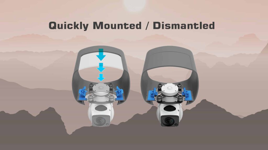 Quickly mounted / dismantled of d-80pro 40x-4k spherical pod