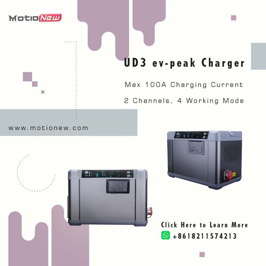 Ud3 ev-peak charger, max 100a charging current