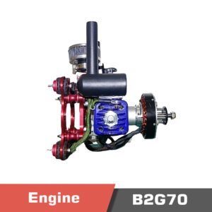 B2G70 Gasoline Engine, 2 Cylinder, 2 Stroke, 70cc Engine, 7HP power
