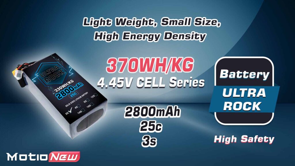 Semi solid-state battery | model ultra rock ultra hv battery 3s 2800mah 330wh/kg energy density 25c discharge rate