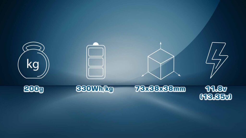 Specifications of semi solid-state battery | model ultra rock ultra hv battery 3s 5500mah 330wh/kg energy density 25c discharge rate