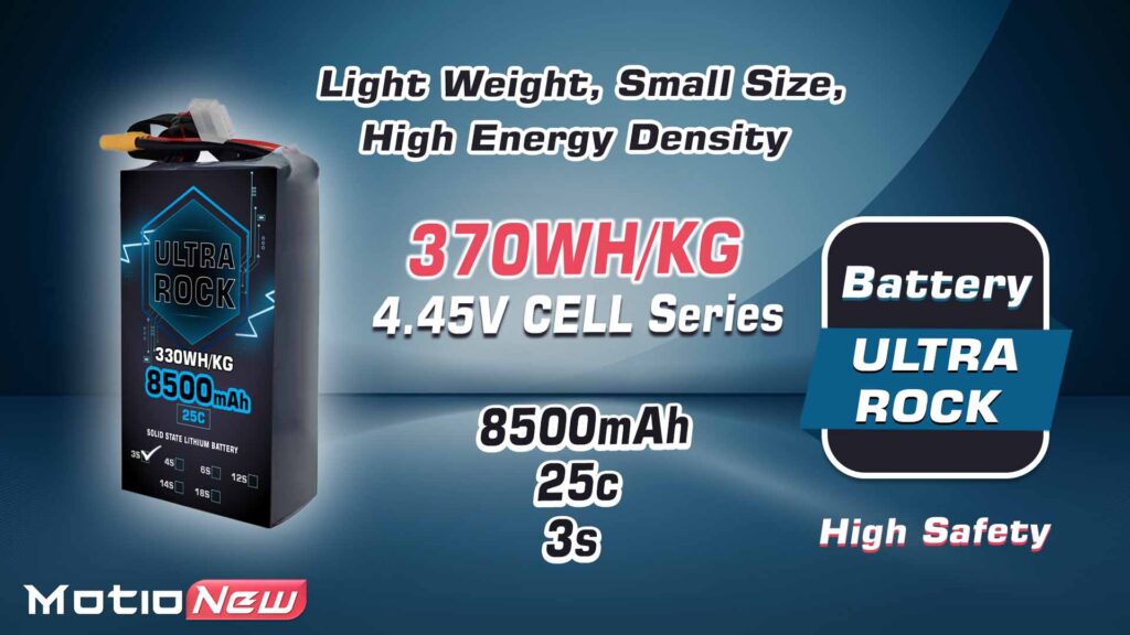 Semi solid-state battery | model ultra rock ultra hv battery 3s 8500mah 330wh/kg energy density 25c discharge rate