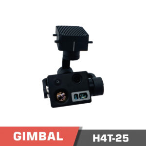 Gimbal camera | model h4t-25 | 10x eo + ir + lrf + ai object tracking – all in one compact payload