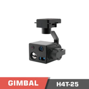 Gimbal camera | model h4t-25 | 10x eo + ir + lrf + ai object tracking – all in one compact payload