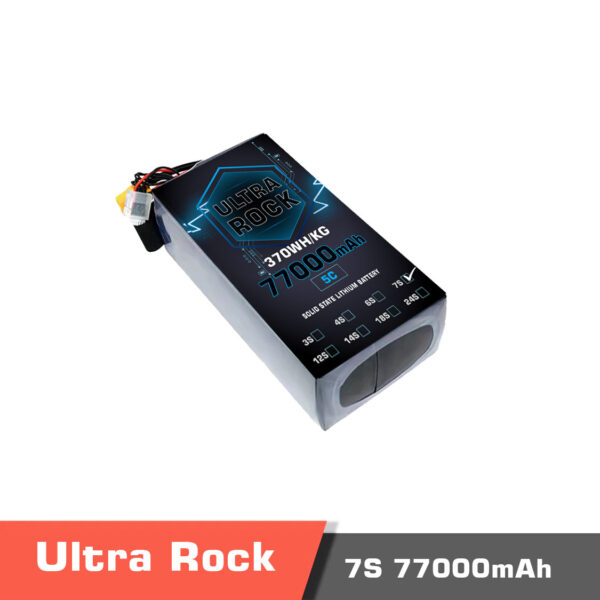 Semi solid-state battery | model ultra rock ultra hv battery 7s 77000mah 370wh/kg energy density 5c discharge rate